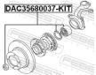 Sada lozisek kol FEBEST DAC35680037-KIT
