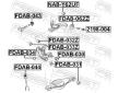 Pouzdro loziska, pricne zavesne rameno FEBEST FDAB-031
