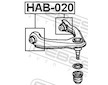 Ulozeni, ridici mechanismus FEBEST HAB-020