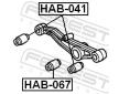 Ulozeni, ridici mechanismus FEBEST HAB-067