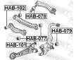 Uložení, řídicí mechanismus FEBEST HAB-077