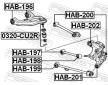 Uložení, řídicí mechanismus FEBEST HAB-196
