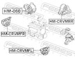 Zaveseni motoru FEBEST HM-CRVMFL