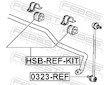 Sada na opravy, ulozeni stabilizatoru FEBEST HSB-REF-KIT