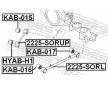 Ulozeni, ridici mechanismus FEBEST KAB-016