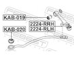 Ulozeni, ridici mechanismus FEBEST KAB-019