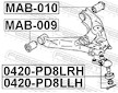 Ulozeni, ridici mechanismus FEBEST MAB-010