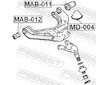 Ulozeni, ridici mechanismus FEBEST MAB-011