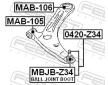 Ulozeni, ridici mechanismus FEBEST MAB-106