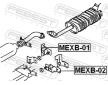 Drzak, tlumic vyfuku FEBEST MEXB-01
