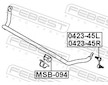 Drzak, Pricny stabilizator FEBEST MSB-094