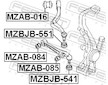 Ulozeni, ridici mechanismus FEBEST MZAB-016
