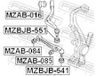 Ulozeni, ridici mechanismus FEBEST MZAB-085