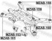 Ulożenie, diferenciál FEBEST MZAB-153
