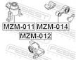 Zaveseni motoru FEBEST MZM-014