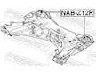 Zaveseni, telo napravy FEBEST NAB-Z12R