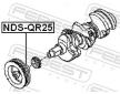 remenice, klikovy hridel FEBEST NDS-QR25