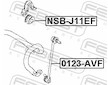 Drzak, Pricny stabilizator FEBEST NSB-J11EF