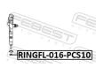Sada tesniacich krúżkov, vstrekovací ventil FEBEST RINGFL-016-PCS10