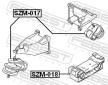 Ulożenie motora FEBEST SZM-018