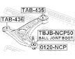 Ulozeni, ridici mechanismus FEBEST TAB-436