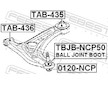 Sada na opravu, nosný/vodicí kloub FEBEST TBJB-NCP50