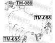 Ulożenie motora FEBEST TM-085