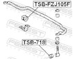 Ulozeni, vzpera napravy FEBEST TSB-718