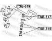Ulożenie vzpery nápravy FEBEST TSB-818
