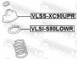 Lozisko pruzne vzpery FEBEST VLSS-XC90UPR
