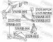 Ulozeni, ridici mechanismus FEBEST VWAB-003