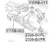 Ulozeni, ridici mechanismus FEBEST VWAB-019