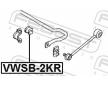 Ulożenie priečneho stabilizátora FEBEST VWSB-2KR