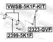 Sada na opravy, ulozeni stabilizatoru FEBEST VWSB-5K1F-KIT