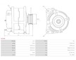Alternátor Citroen C5 2.0i 16V, Bosch 0124525063, 9646452480