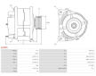 Alternátor Audi A6 4,2 FSI Hitachi LR1190-938