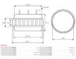 Stator alternátoru s víkem - Lucas 54220400