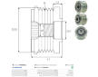 Voľnobeżka alternátora AS-PL AFP5088(INA)