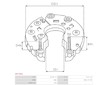 Diodový blok alternátoru Mitsubishi A860T58070