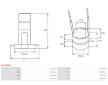 Snímací kroužek alternátoru AS-PL ASL9086S