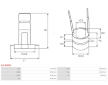 Snímací kroužek alternátoru AS-PL ASL9089S