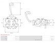 Držák, uhlíkové kartáče AS-PL SBH1032(DELCO)
