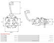 Drzak, uhlikove kartace AS-PL SBH9046(LETRIKA)