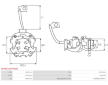 Stator startéru s držákem uhlíků AS-PL SF9037 (Letrika)