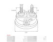 Krytka, relé startéru AS-PL SP3028S