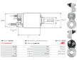 Elektromagnetický spínač pre żtartér AS-PL SS6170S