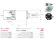 Elektromagnetický spínač pre żtartér AS-PL SS9245S