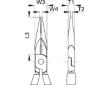 Uzke ploche kleste GEDORE VDE 8132-160 H