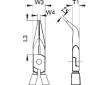 Uzke ploche kleste GEDORE 8132 AB-160 JC