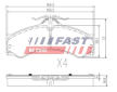 Sada brzdových destiček, kotoučová brzda FAST FT29015